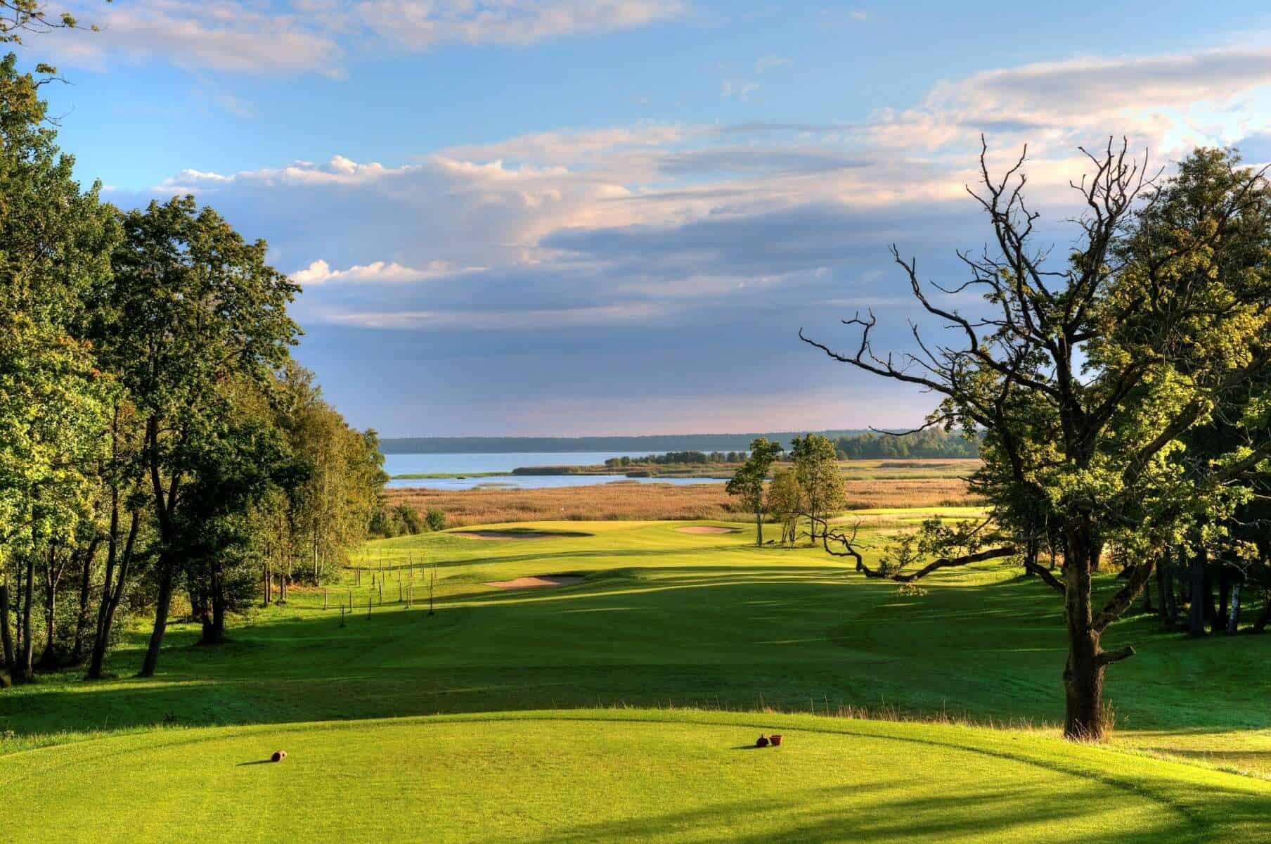 Estonian Golf & Country Club signaturhål, hål 3 på Sea Course.